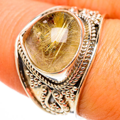 Rutilated Quartz Rings handcrafted by Ana Silver Co - RING112642