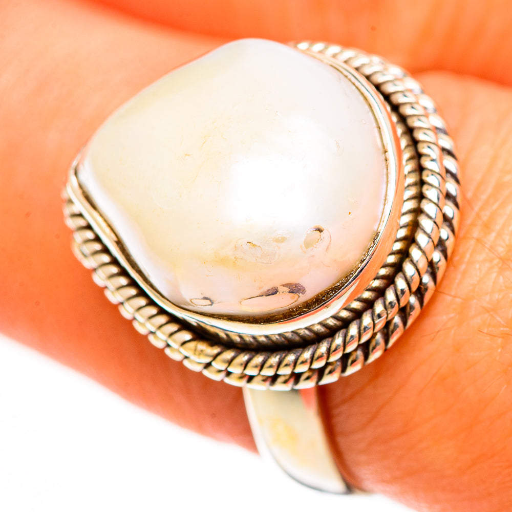 Mother Of Pearl Rings handcrafted by Ana Silver Co - RING112645