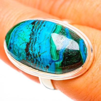 Malachite In Chrysocolla Rings handcrafted by Ana Silver Co - RING112649