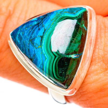 Malachite In Chrysocolla Rings handcrafted by Ana Silver Co - RING112651