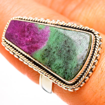 Ruby Zoisite Rings handcrafted by Ana Silver Co - RING112652