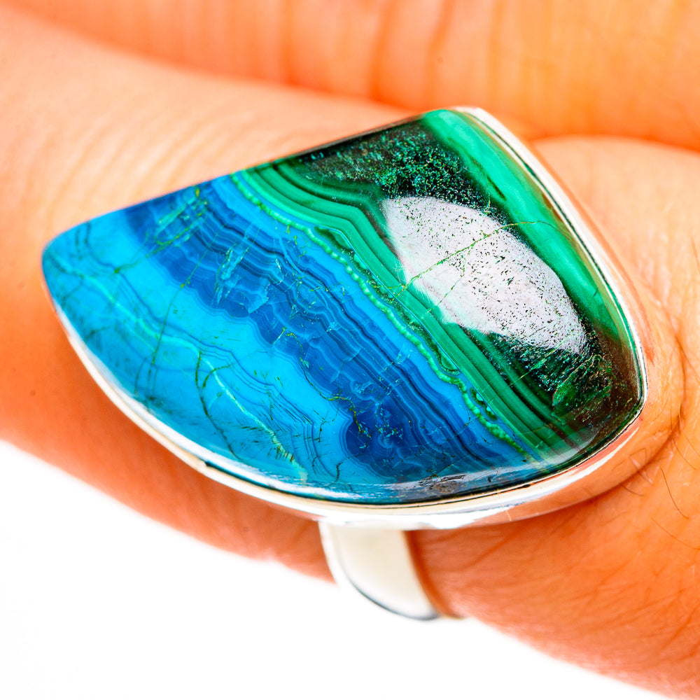 Malachite In Chrysocolla Rings handcrafted by Ana Silver Co - RING112653