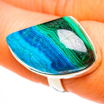 Malachite In Chrysocolla Rings handcrafted by Ana Silver Co - RING112653