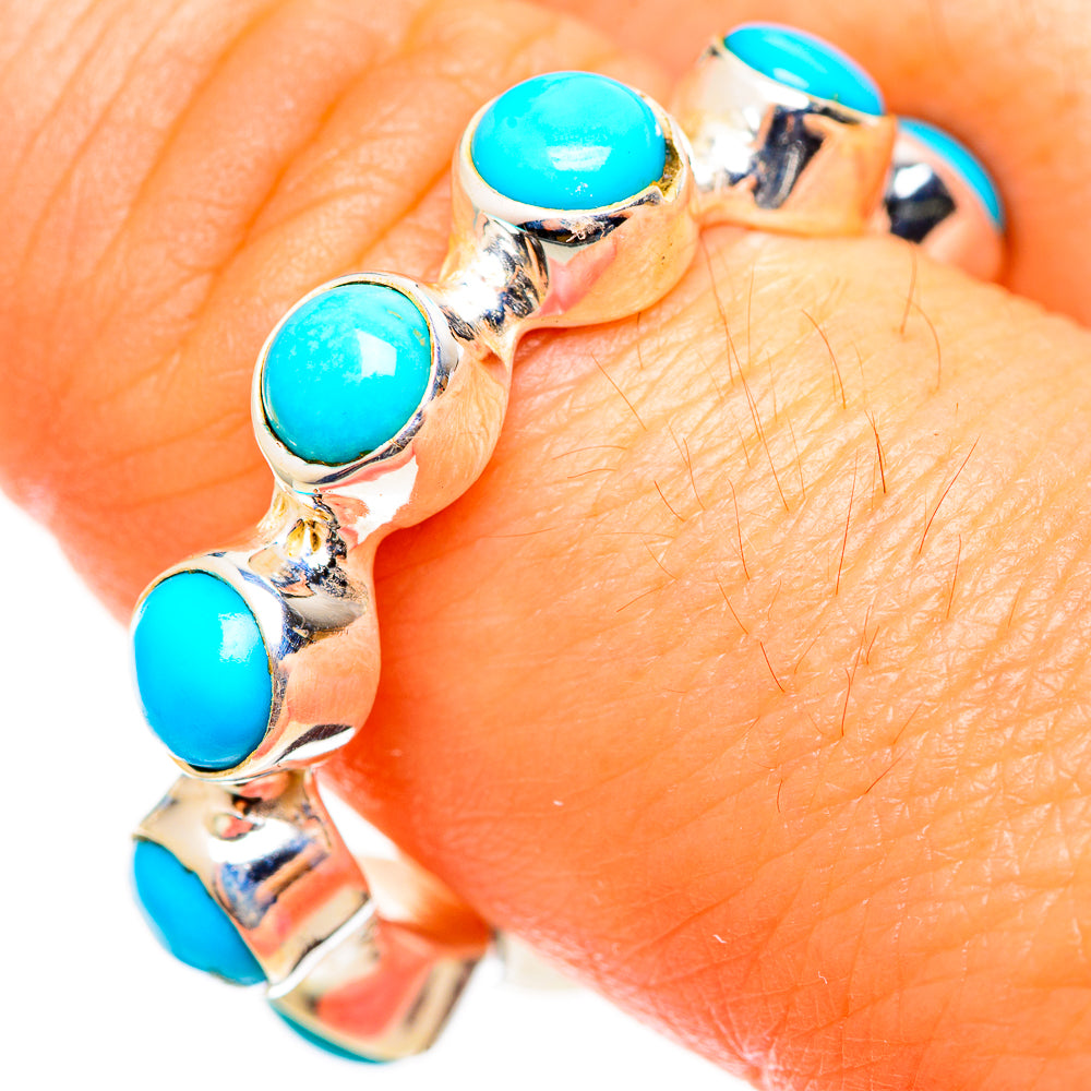 Sleeping Beauty Turquoise Rings handcrafted by Ana Silver Co - RING112660