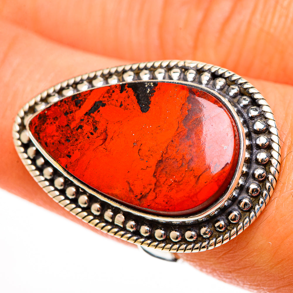 Red Jasper Rings handcrafted by Ana Silver Co - RING112666