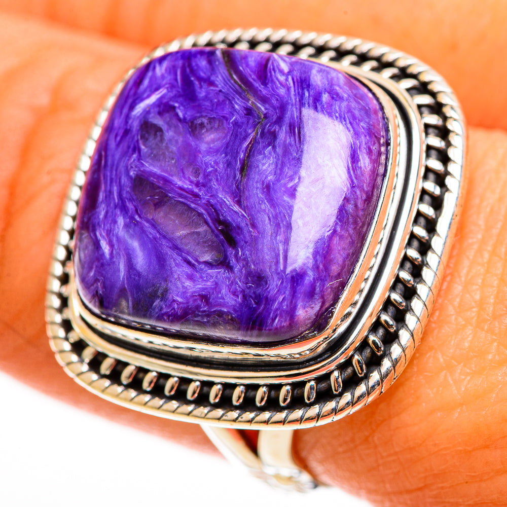 Charoite Rings handcrafted by Ana Silver Co - RING112672