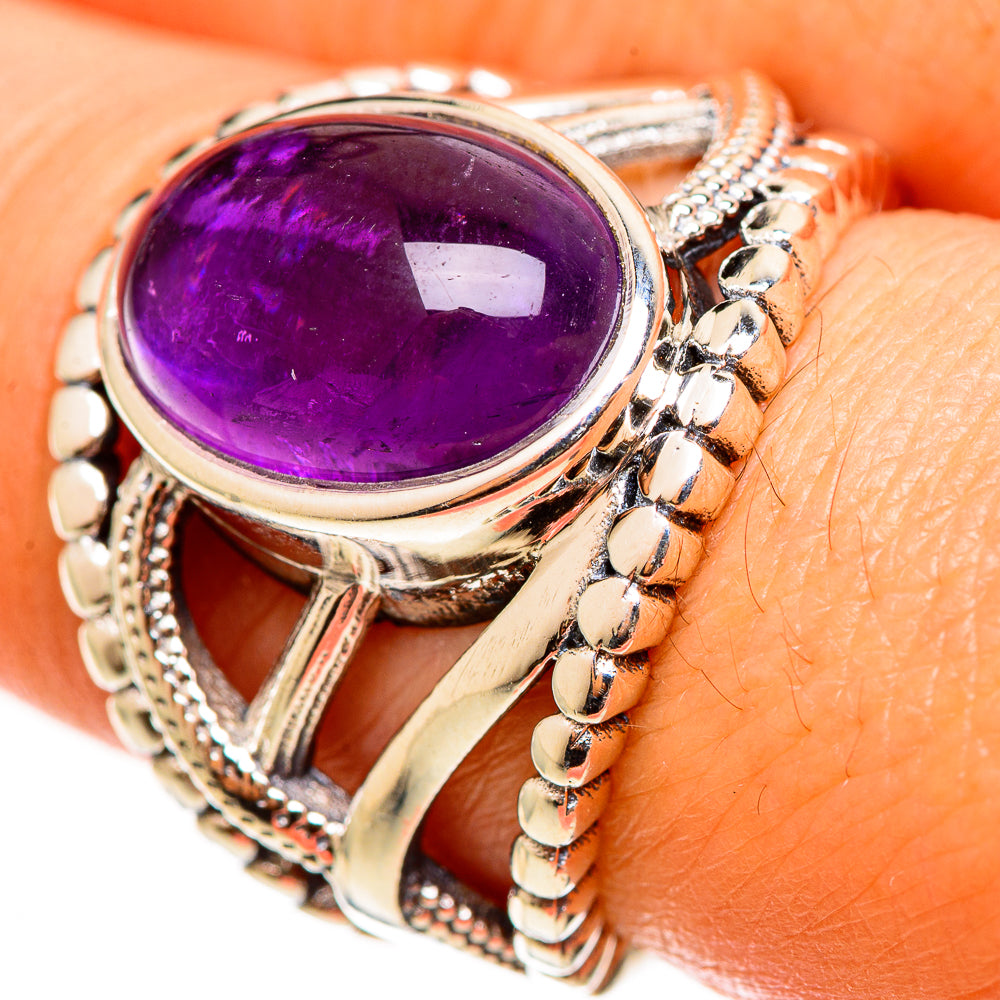 Amethyst Rings handcrafted by Ana Silver Co - RING112675
