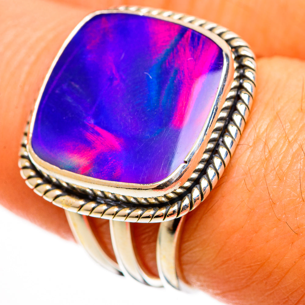 Aura Opal Rings handcrafted by Ana Silver Co - RING112676