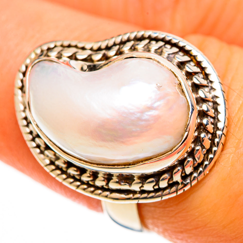 Mother Of Pearl Rings handcrafted by Ana Silver Co - RING112679