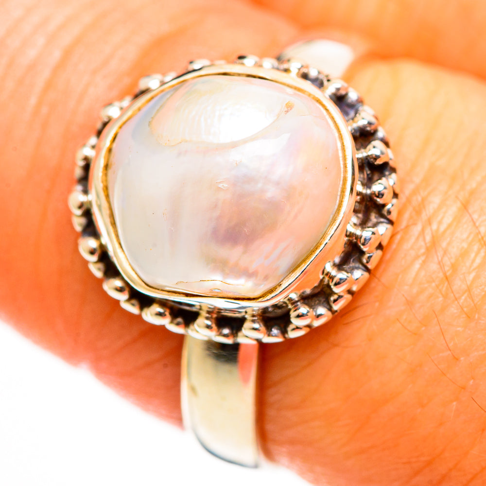Mother Of Pearl Rings handcrafted by Ana Silver Co - RING112680