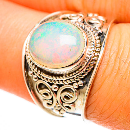 Ethiopian Opal Rings handcrafted by Ana Silver Co - RING112688