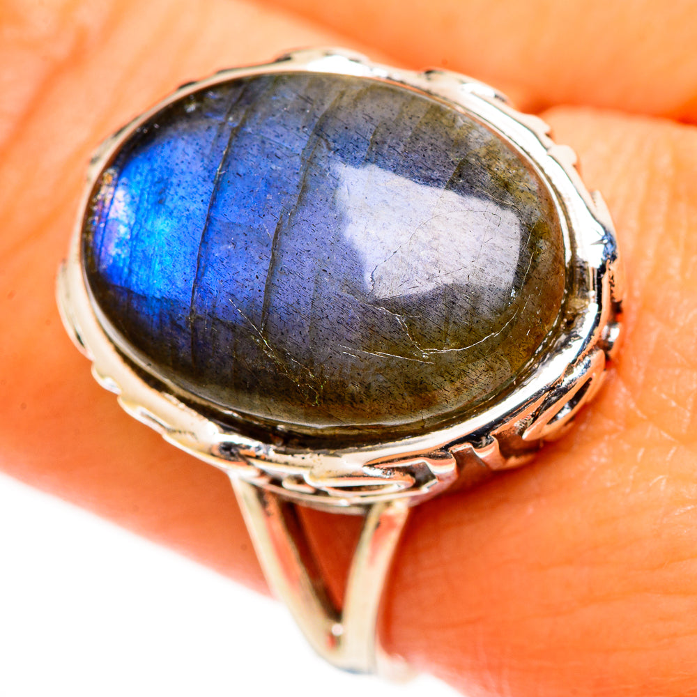 Labradorite Rings handcrafted by Ana Silver Co - RING112692
