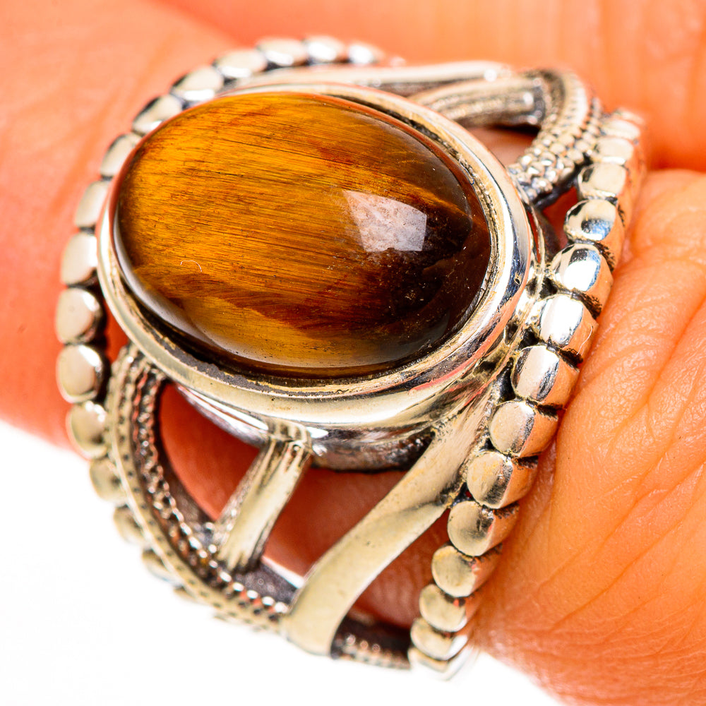 Tiger Eye Rings handcrafted by Ana Silver Co - RING112698