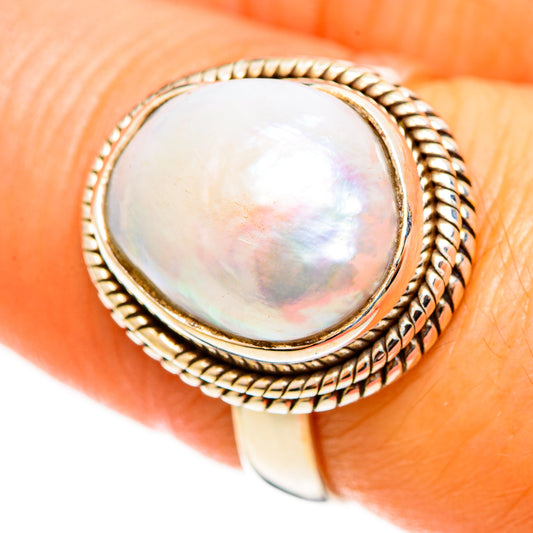 Cultured Pearl Rings handcrafted by Ana Silver Co - RING112713