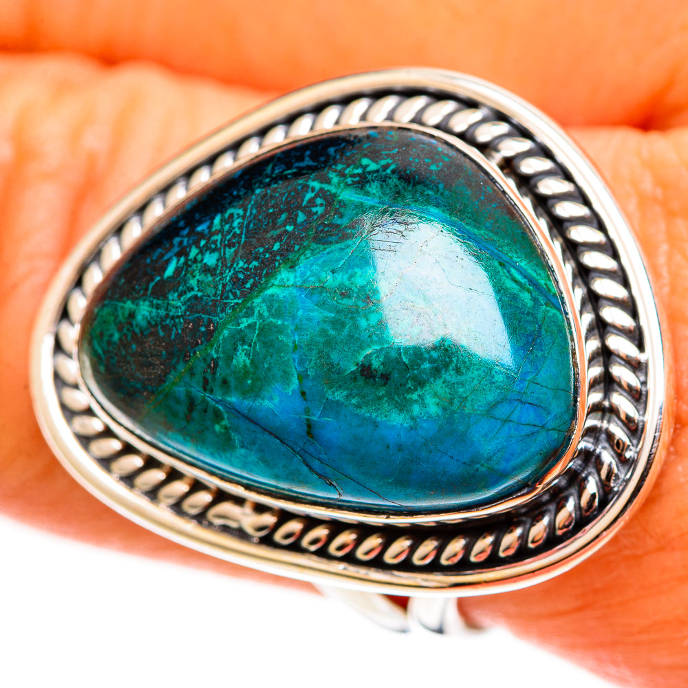 Chrysocolla Rings handcrafted by Ana Silver Co - RING112714