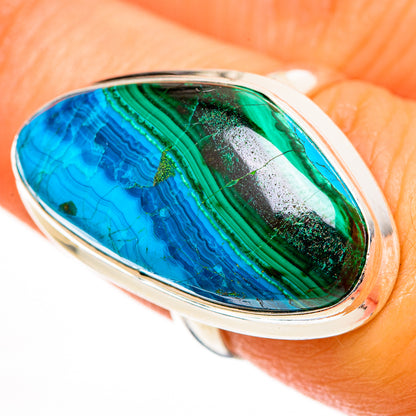 Malachite In Chrysocolla Rings handcrafted by Ana Silver Co - RING112719
