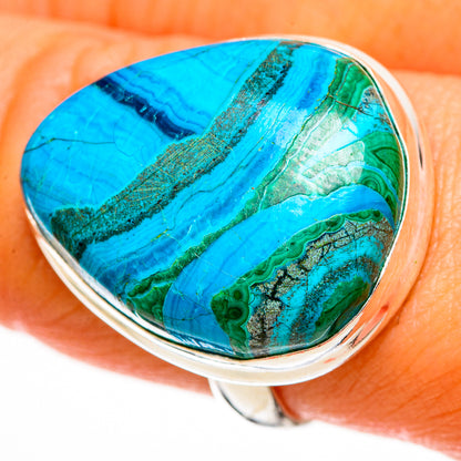 Malachite In Chrysocolla Rings handcrafted by Ana Silver Co - RING112724