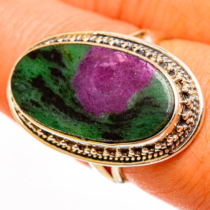 Ruby Zoisite Rings handcrafted by Ana Silver Co - RING112729