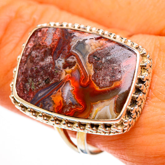 Crazy Lace Agate Rings handcrafted by Ana Silver Co - RING112732