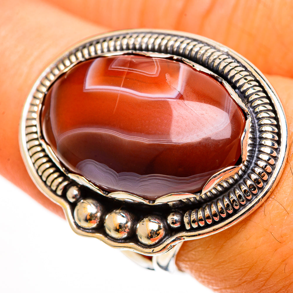 Botswana Agate Rings handcrafted by Ana Silver Co - RING112735