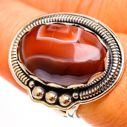 Botswana Agate Rings handcrafted by Ana Silver Co - RING112735