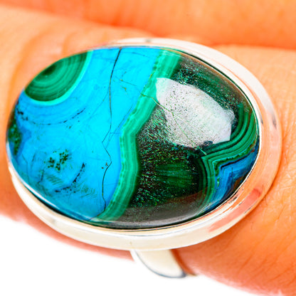 Malachite In Chrysocolla Rings handcrafted by Ana Silver Co - RING112748