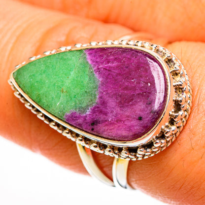 Ruby Zoisite Rings handcrafted by Ana Silver Co - RING112749