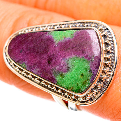 Ruby Zoisite Rings handcrafted by Ana Silver Co - RING112752