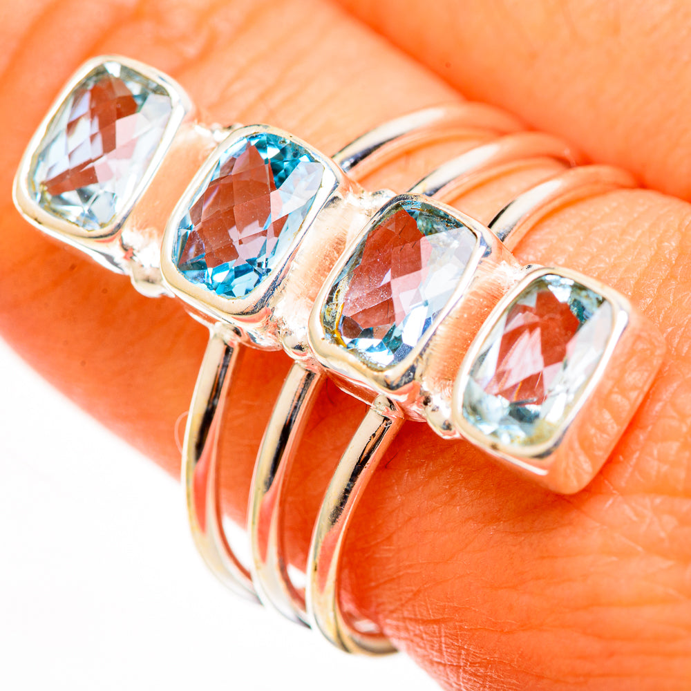 Blue Topaz Rings handcrafted by Ana Silver Co - RING112756