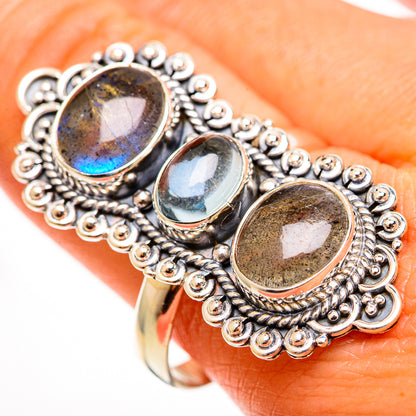 Labradorite Rings handcrafted by Ana Silver Co - RING112757