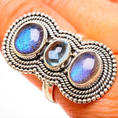 Labradorite Rings handcrafted by Ana Silver Co - RING112760