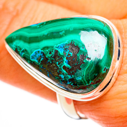Malachite In Chrysocolla Rings handcrafted by Ana Silver Co - RING112766