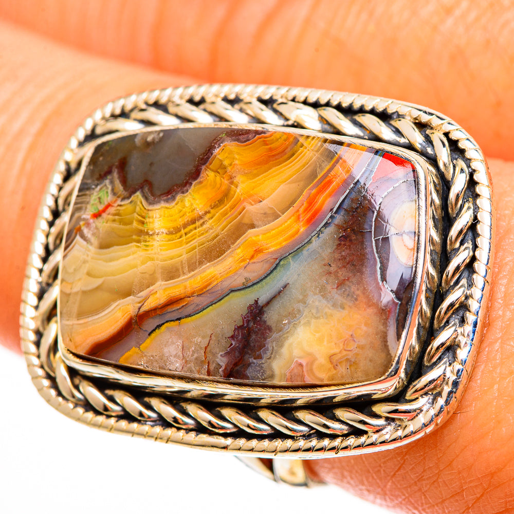 Crazy Lace Agate Rings handcrafted by Ana Silver Co - RING112769