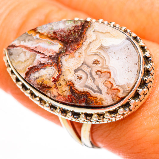 Crazy Lace Agate Rings handcrafted by Ana Silver Co - RING112770