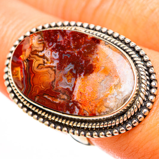 Crazy Lace Agate Rings handcrafted by Ana Silver Co - RING112774