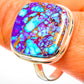 Purple Copper Composite Turquoise Rings handcrafted by Ana Silver Co - RING112784
