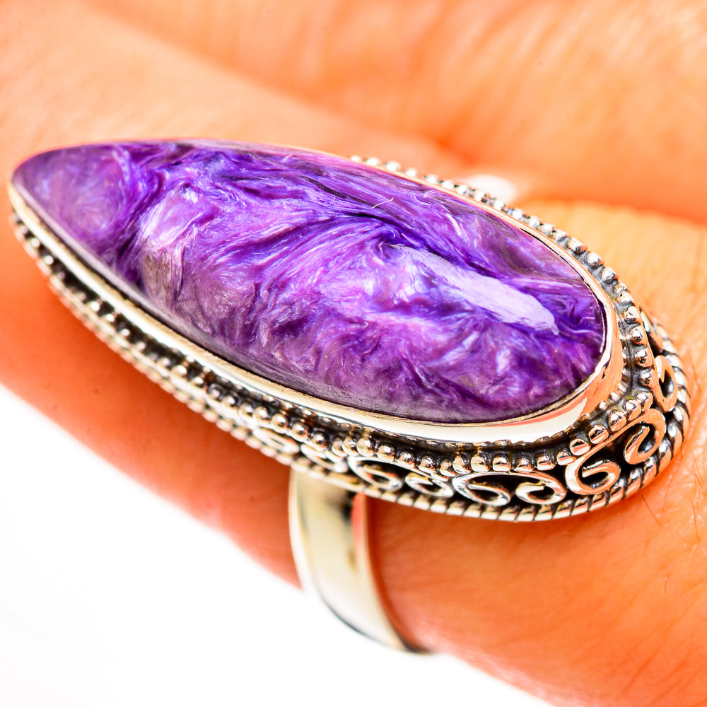 Charoite Rings handcrafted by Ana Silver Co - RING112788