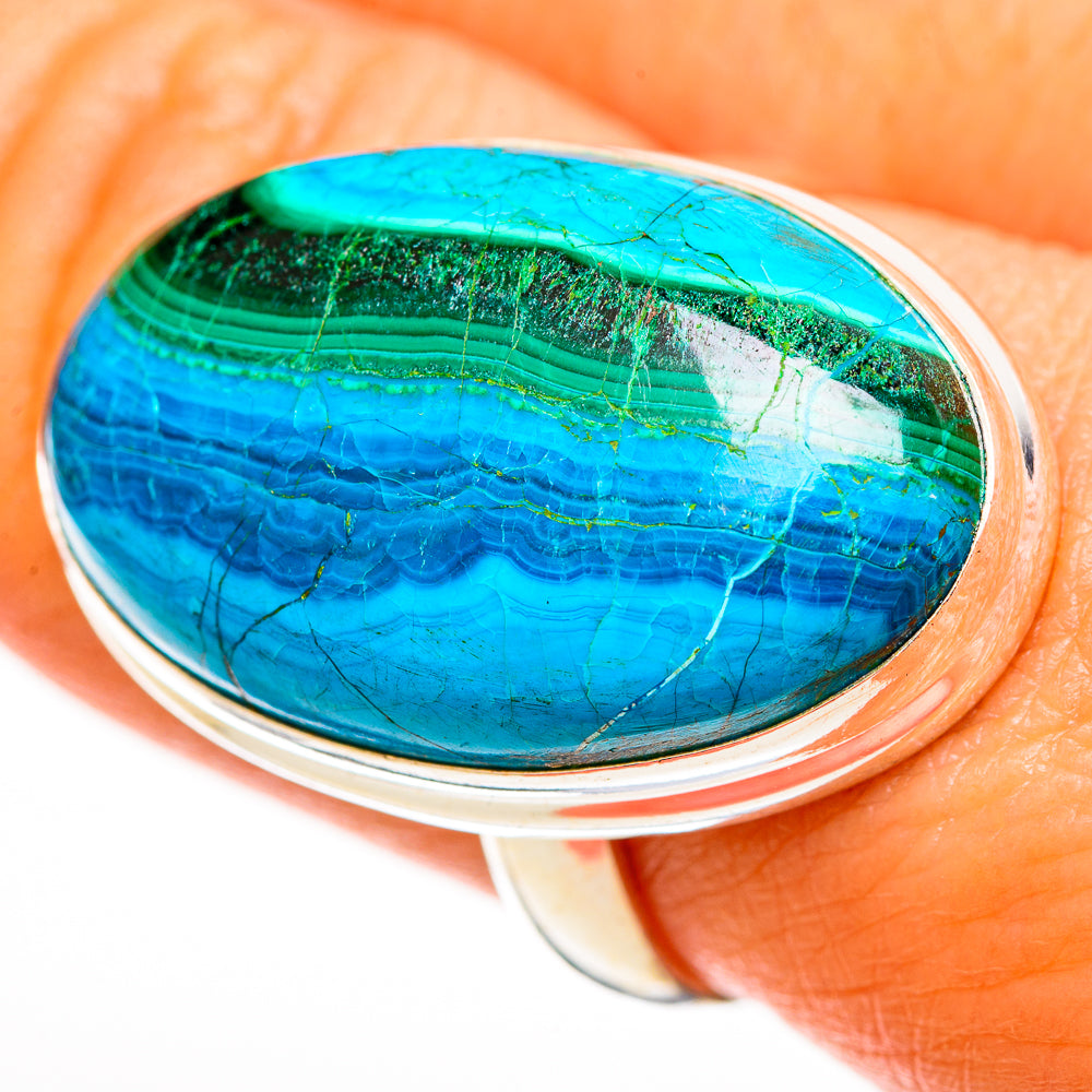 Malachite In Chrysocolla Rings handcrafted by Ana Silver Co - RING112794