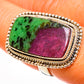 Ruby Zoisite Rings handcrafted by Ana Silver Co - RING112797