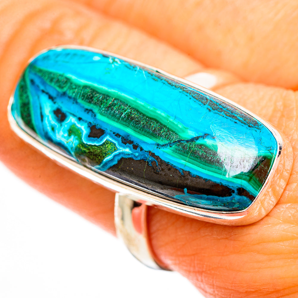 Malachite In Chrysocolla Rings handcrafted by Ana Silver Co - RING112800