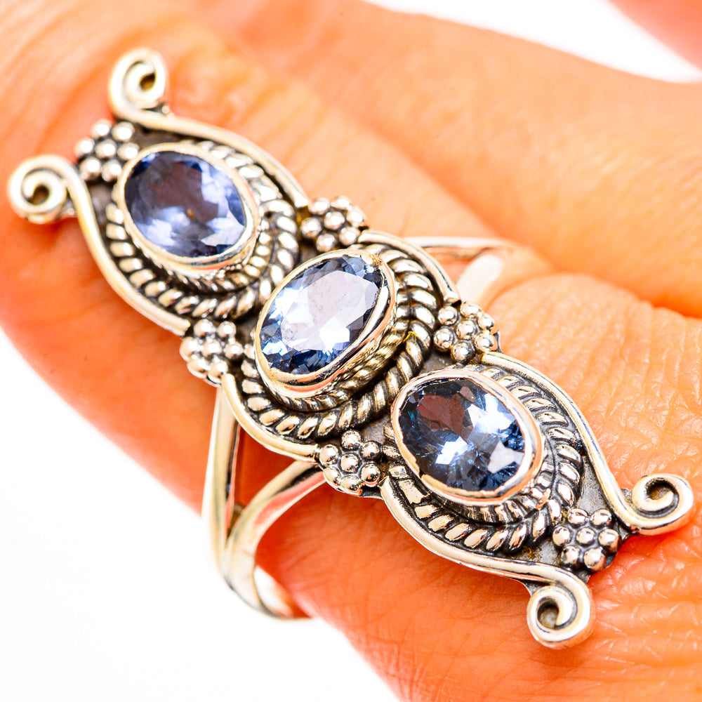 Blue Spinel Rings handcrafted by Ana Silver Co - RING112802