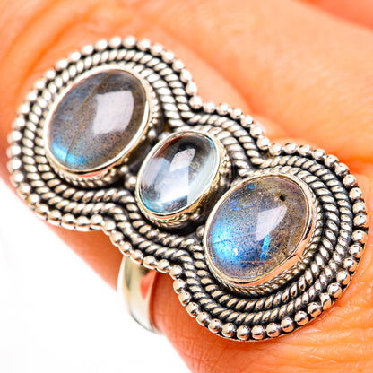 Labradorite Rings handcrafted by Ana Silver Co - RING112804