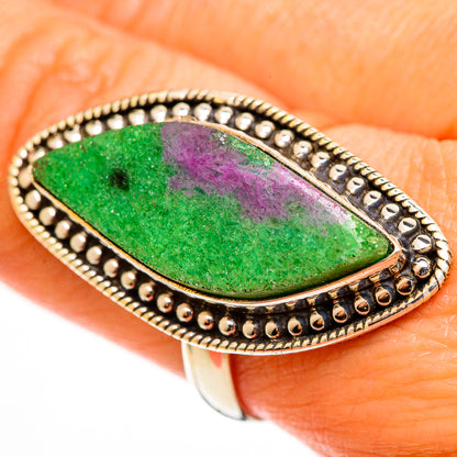 Ruby Zoisite Rings handcrafted by Ana Silver Co - RING112807