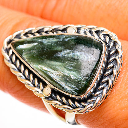 Seraphinite Rings handcrafted by Ana Silver Co - RING112811