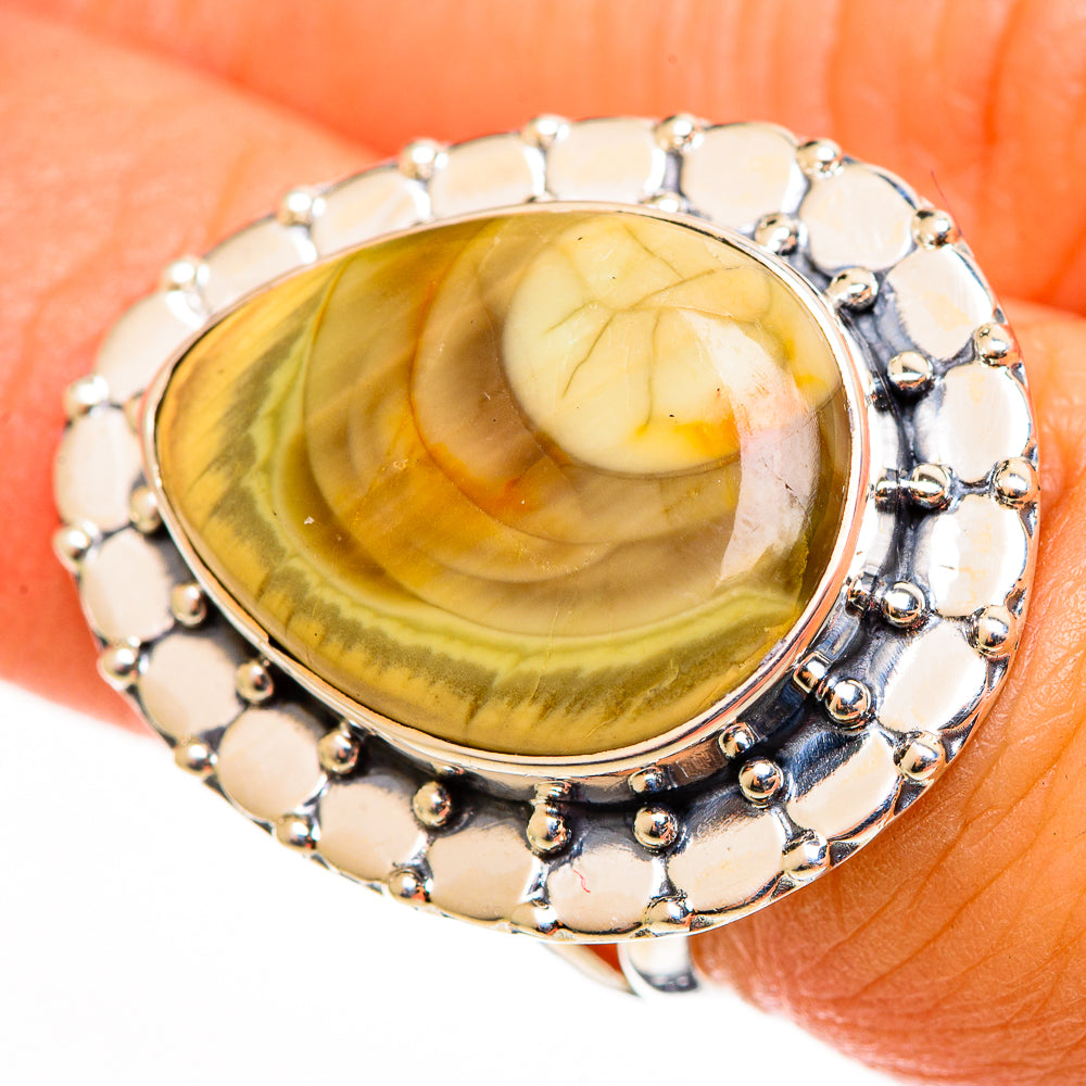 Polychrome Jasper Rings handcrafted by Ana Silver Co - RING112814