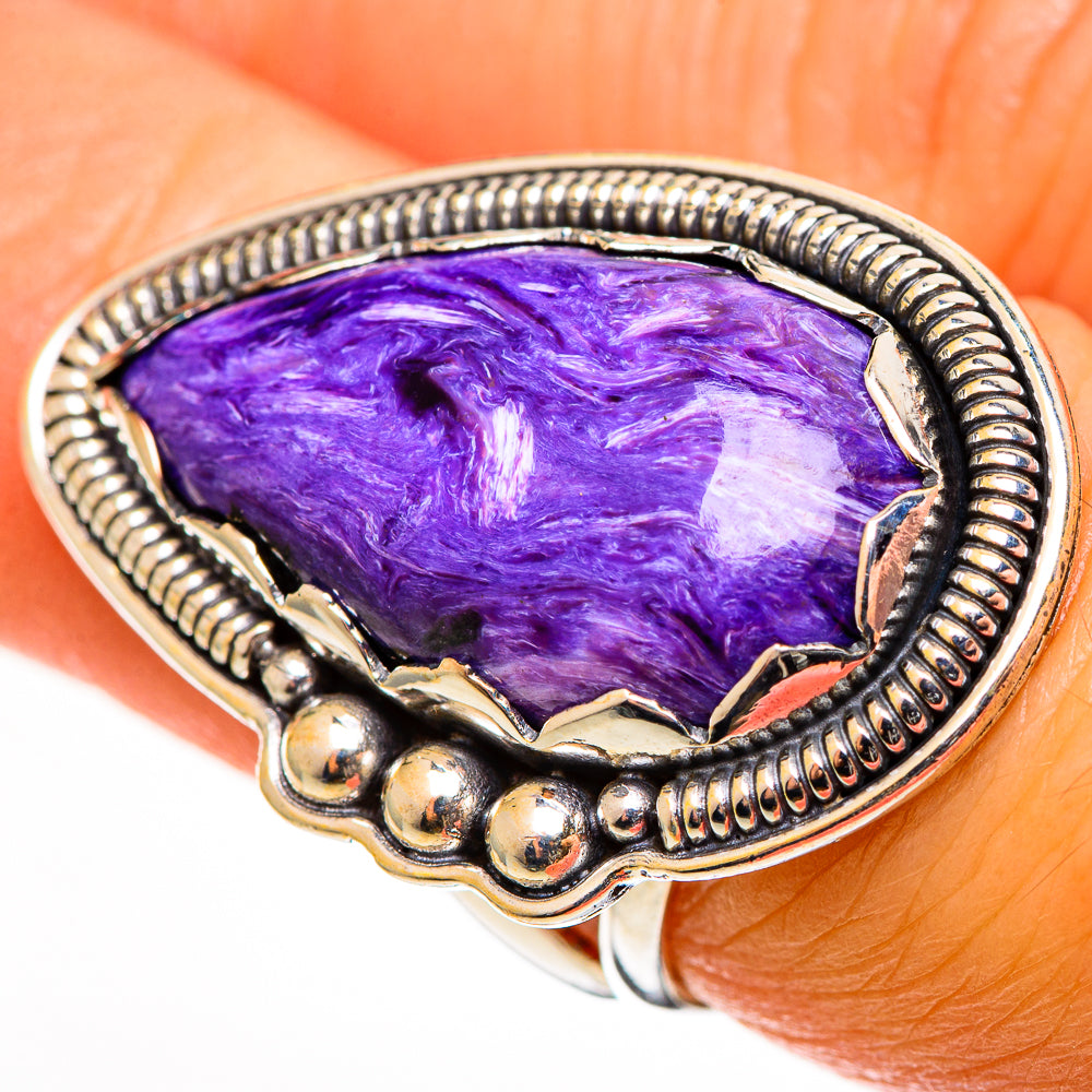 Charoite Rings handcrafted by Ana Silver Co - RING112822