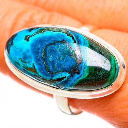 Malachite In Chrysocolla Rings handcrafted by Ana Silver Co - RING112835