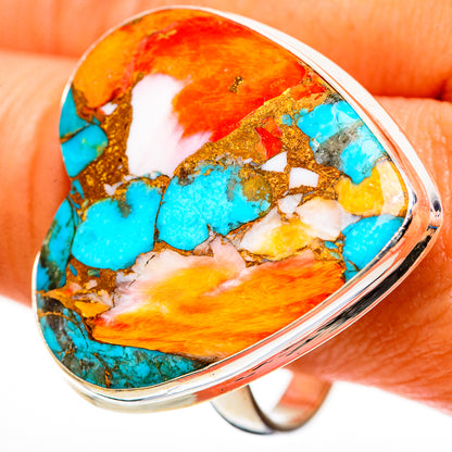 Spiny Oyster Turquoise Rings handcrafted by Ana Silver Co - RING112836