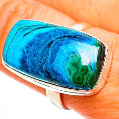 Malachite In Chrysocolla Rings handcrafted by Ana Silver Co - RING112838