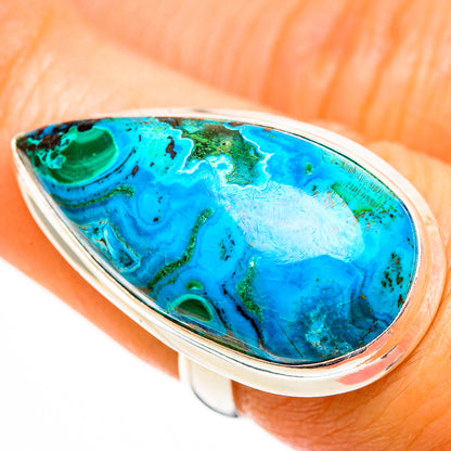 Malachite In Chrysocolla Rings handcrafted by Ana Silver Co - RING112840